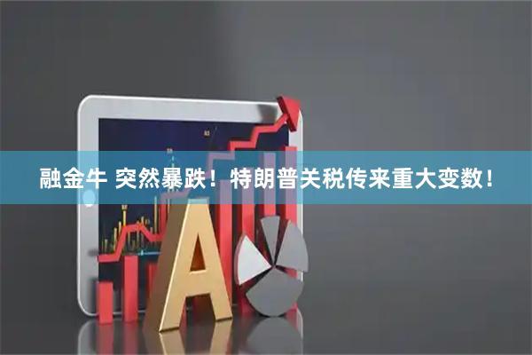融金牛 突然暴跌！特朗普关税传来重大变数！