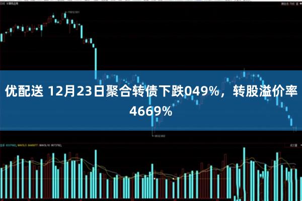 优配送 12月23日聚合转债下跌049%，转股溢价率4669%